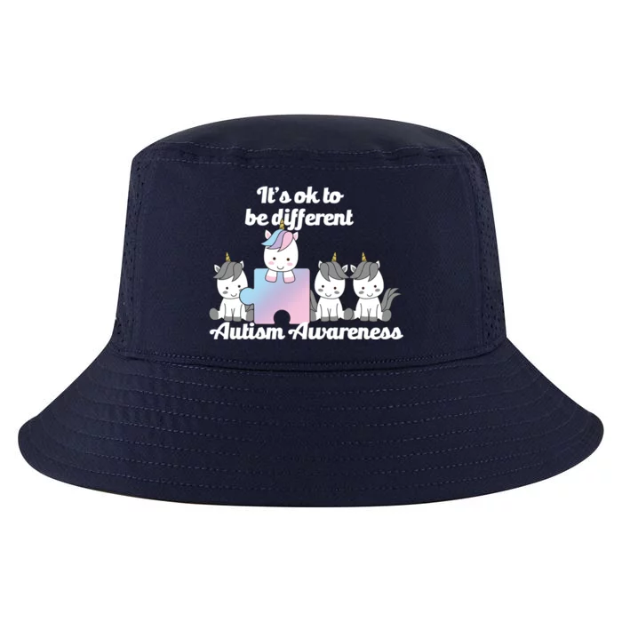 It's Ok To Be Different Autism Unicorn Puzzle Cool Comfort Performance Bucket Hat