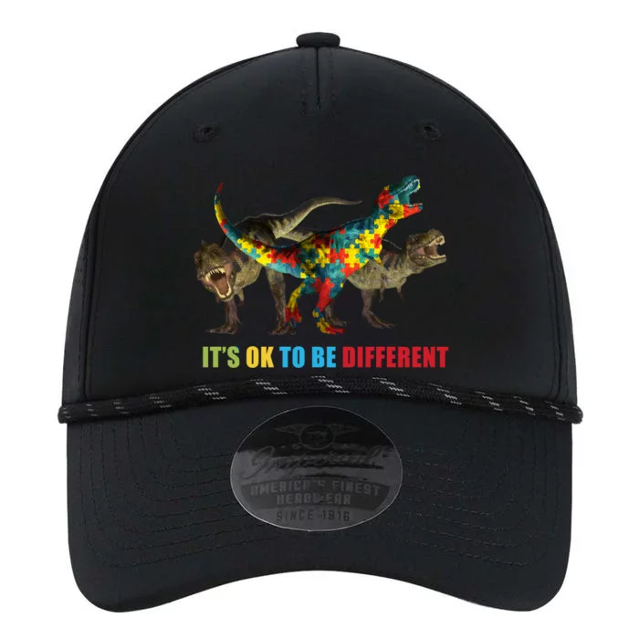 It's Ok To Be Different Dinosaur Autism Awareness Performance The Dyno Cap