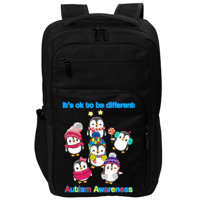 It's Ok To Be Different Penguins Autism Impact Tech Backpack