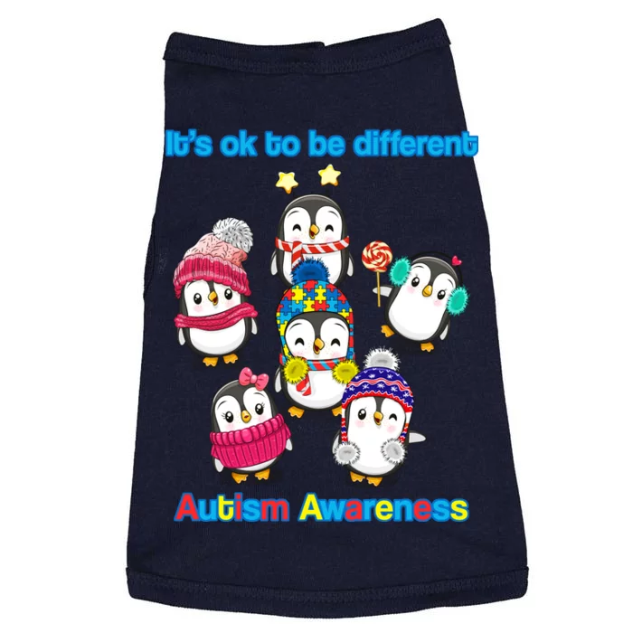 It's Ok To Be Different Penguins Autism Doggie Tank