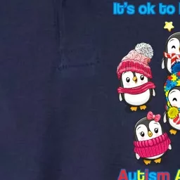 It's Ok To Be Different Penguins Autism Softstyle Adult Sport Polo