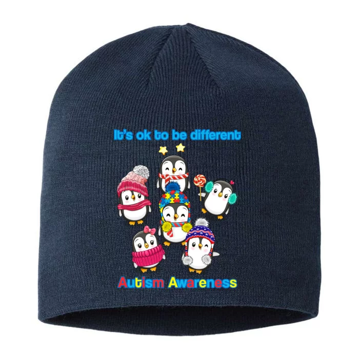 It's Ok To Be Different Penguins Autism 8 1/2in Sustainable Knit Beanie