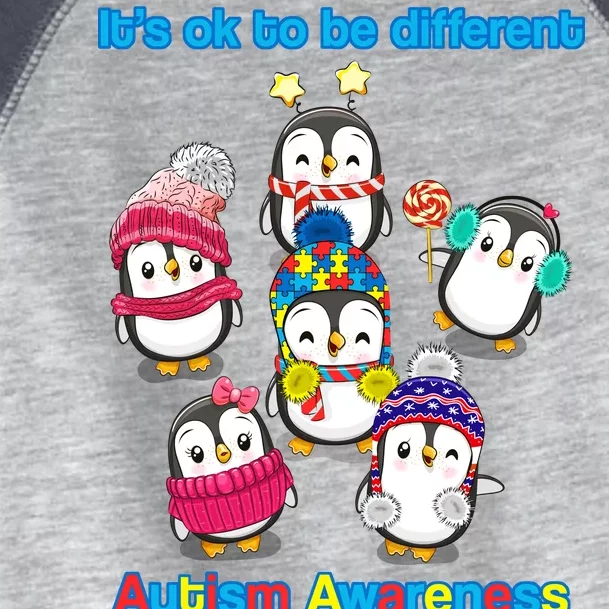 It's Ok To Be Different Penguins Autism Toddler Fine Jersey T-Shirt