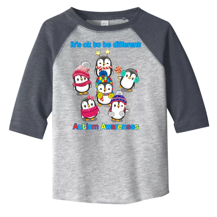 It's Ok To Be Different Penguins Autism Toddler Fine Jersey T-Shirt