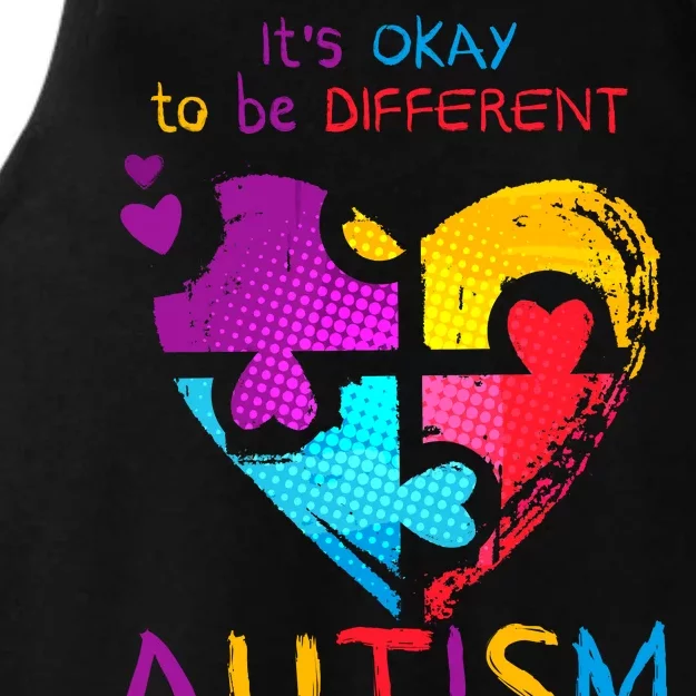 It's Okay To Be Different Autism Awareness Month Ladies Tri-Blend Wicking Tank