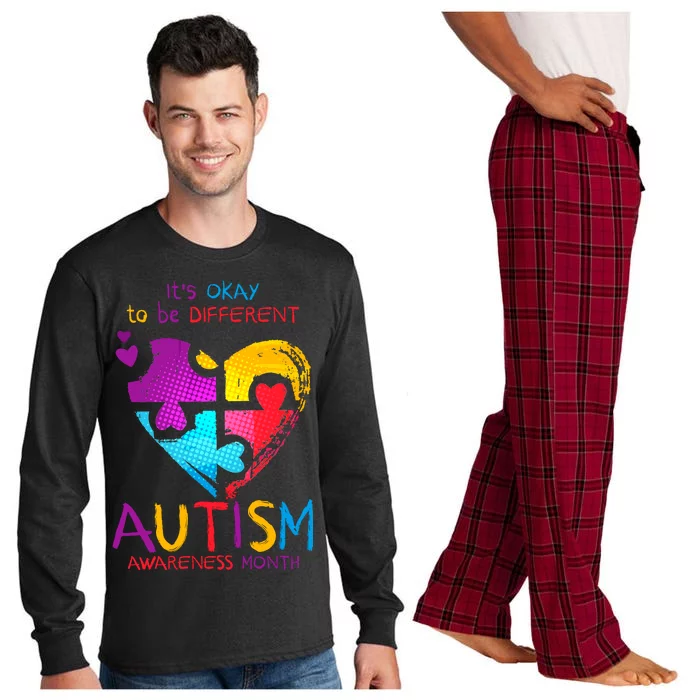 It's Okay To Be Different Autism Awareness Month Long Sleeve Pajama Set