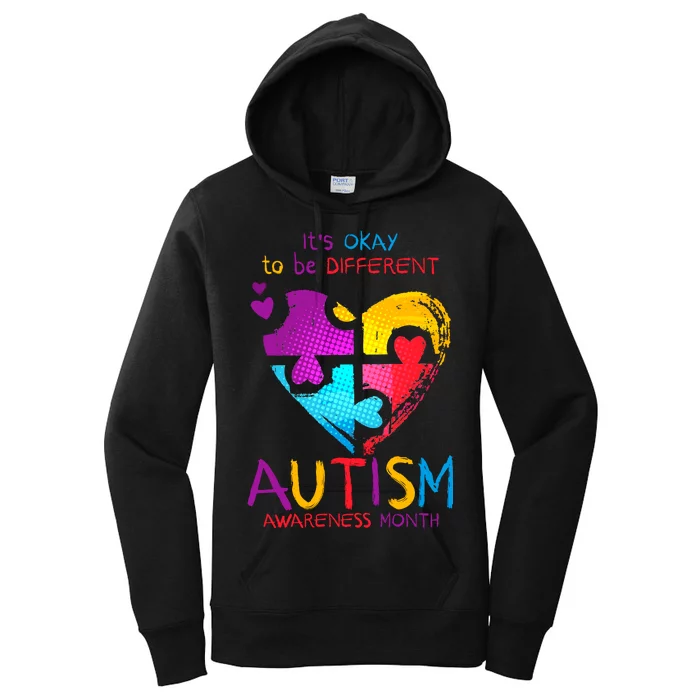 It's Okay To Be Different Autism Awareness Month Women's Pullover Hoodie