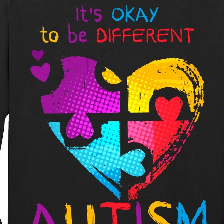 It's Okay To Be Different Autism Awareness Month Tall Long Sleeve T-Shirt