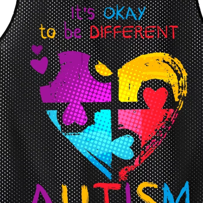 It's Okay To Be Different Autism Awareness Month Mesh Reversible Basketball Jersey Tank