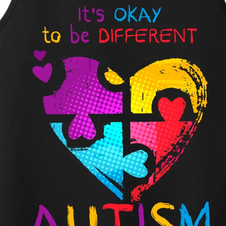 It's Okay To Be Different Autism Awareness Month Performance Tank