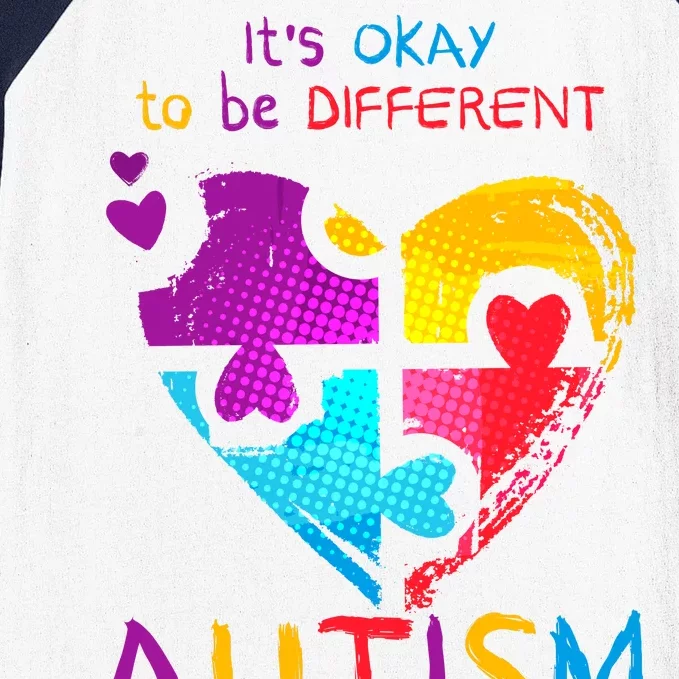 It's Okay To Be Different Autism Awareness Month Baseball Sleeve Shirt