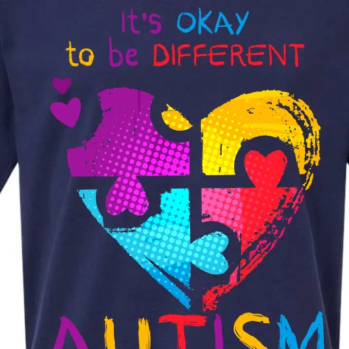 It's Okay To Be Different Autism Awareness Month Sueded Cloud Jersey T-Shirt