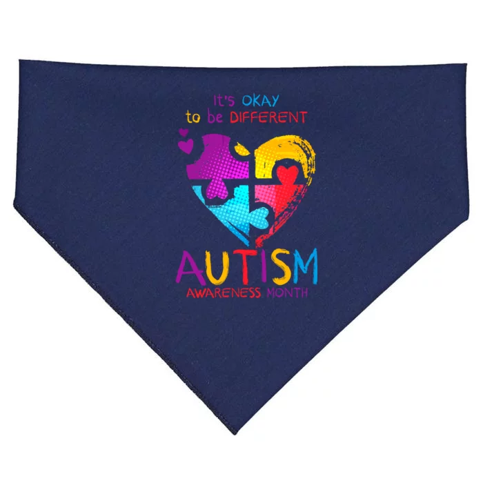 It's Okay To Be Different Autism Awareness Month1 USA-Made Doggie Bandana