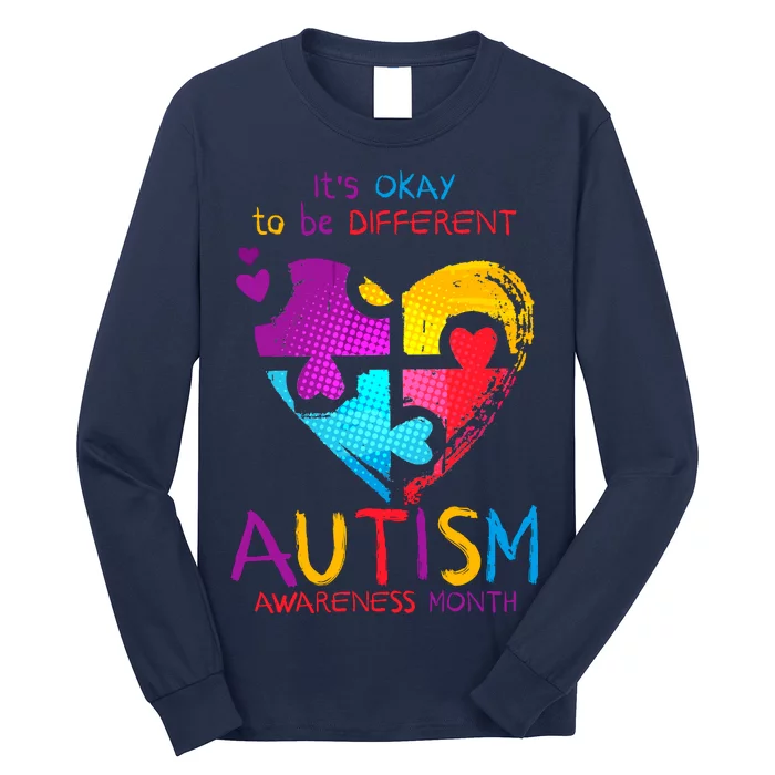 It's Okay To Be Different Autism Awareness Month1 Long Sleeve Shirt