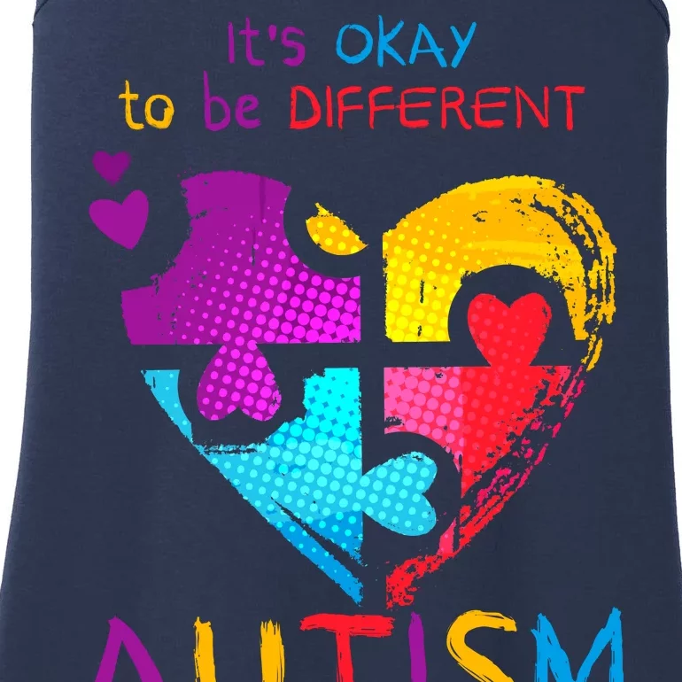 It's Okay To Be Different Autism Awareness Month1 Ladies Essential Tank