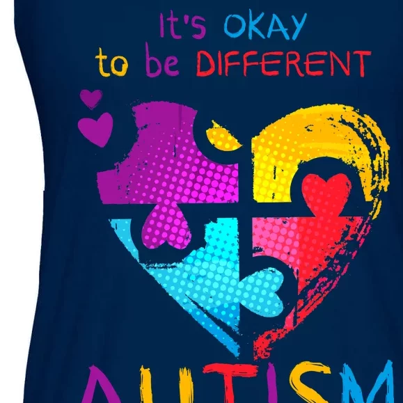 It's Okay To Be Different Autism Awareness Month1 Ladies Essential Flowy Tank