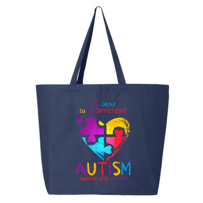 It's Okay To Be Different Autism Awareness Month1 25L Jumbo Tote