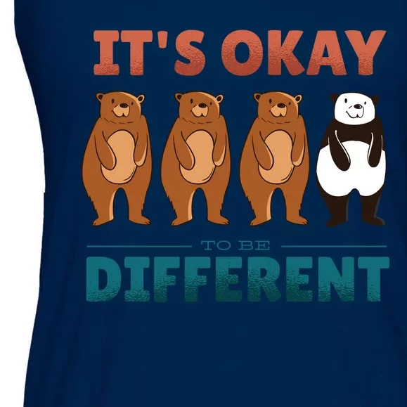 It's Okay To Be Different Bears Ladies Essential Flowy Tank