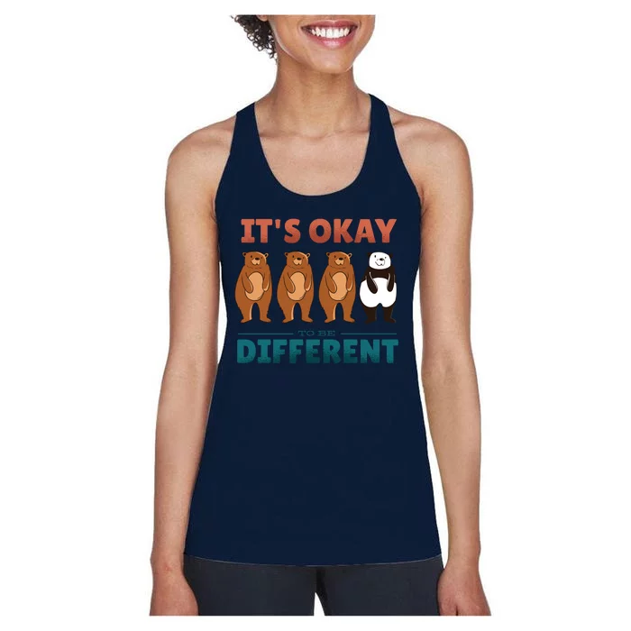 It's Okay To Be Different Bears Women's Racerback Tank