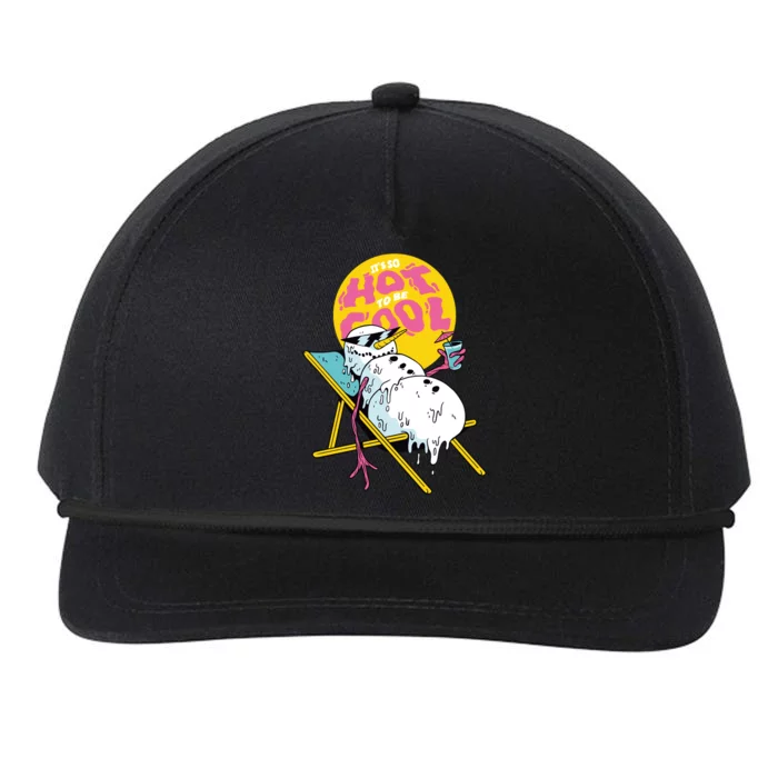 It's So Hot To Be Cool Snowman Snapback Five-Panel Rope Hat