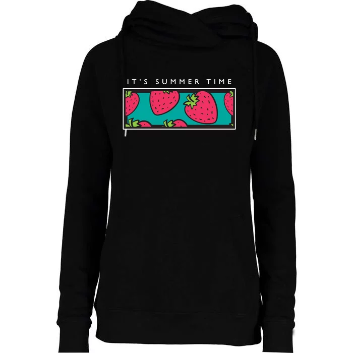 It's Summer Time Womens Funnel Neck Pullover Hood