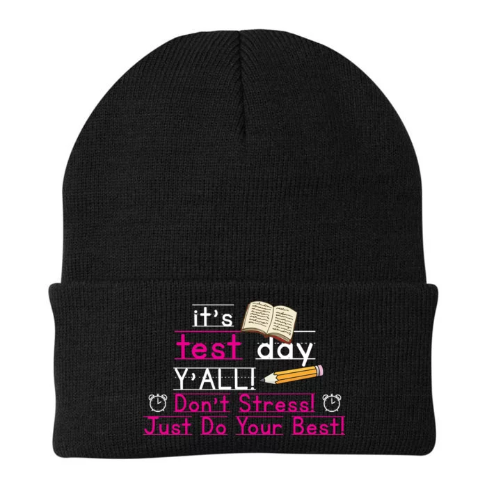 It's Test Day Ya'll Don't Stress Just Do Your Best Knit Cap Winter Beanie