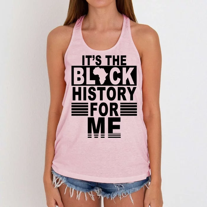 It's The Black History For Me Women's Knotted Racerback Tank