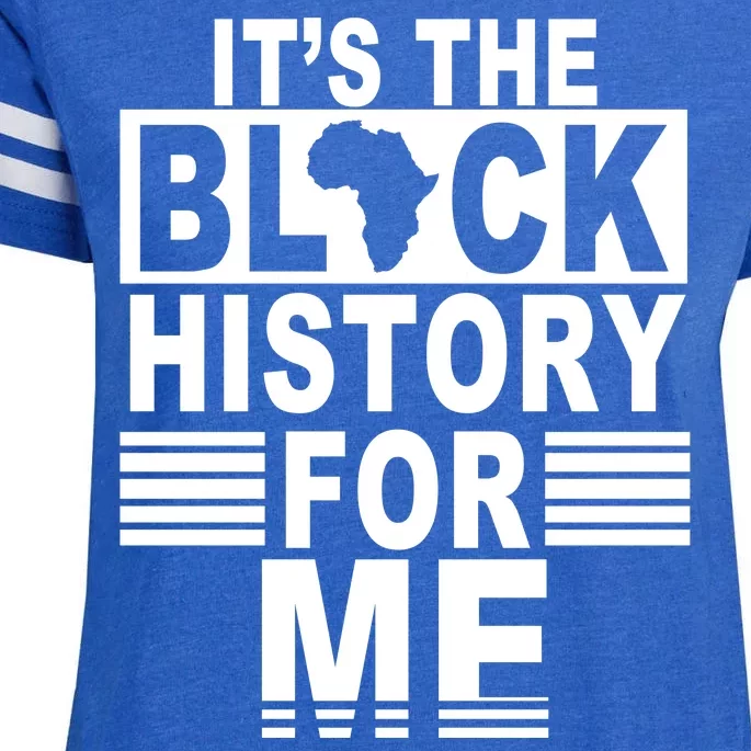 It's The Black History For Me Enza Ladies Jersey Football T-Shirt