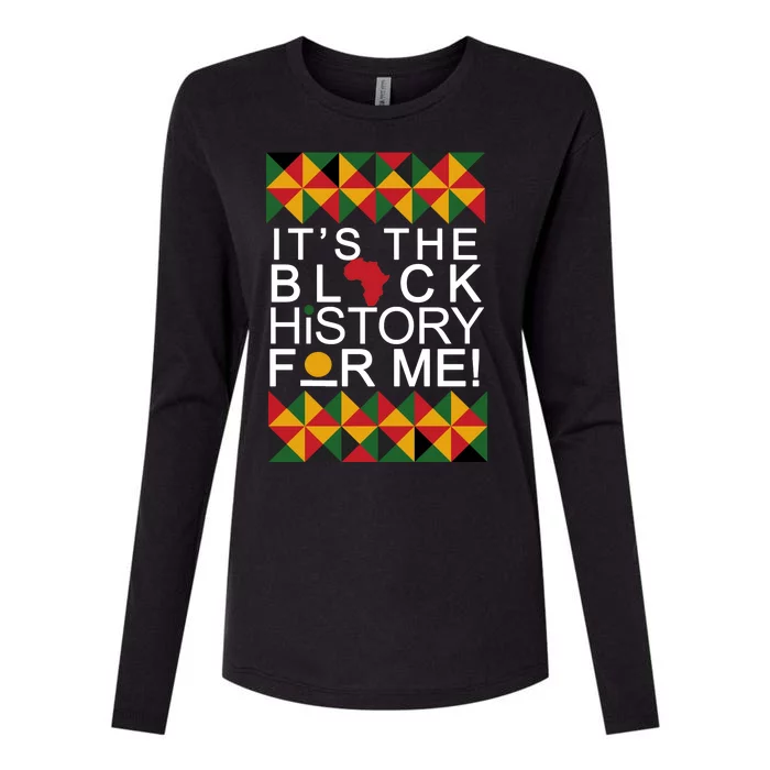 It's The Black History For Me African Colors Womens Cotton Relaxed Long Sleeve T-Shirt