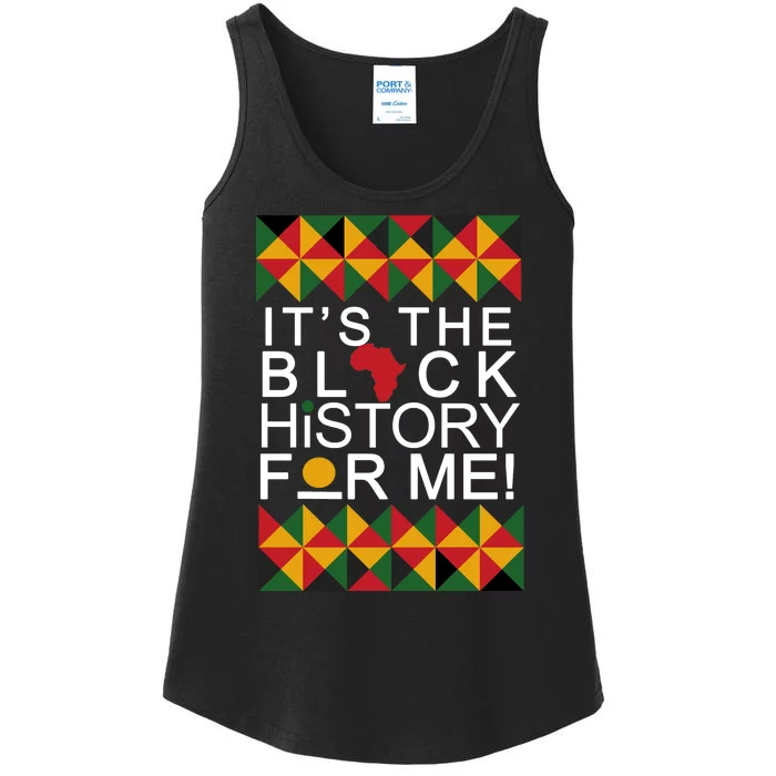 It's The Black History For Me African Colors Ladies Essential Tank