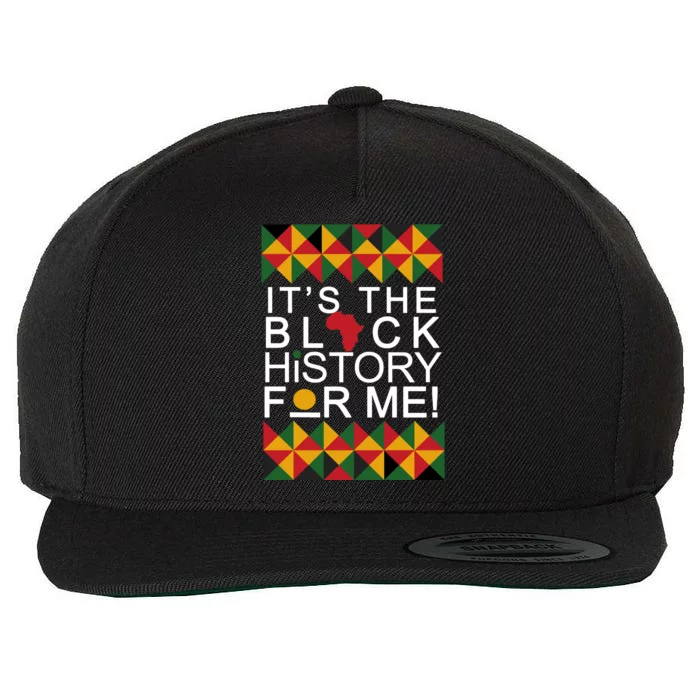 It's The Black History For Me African Colors Wool Snapback Cap