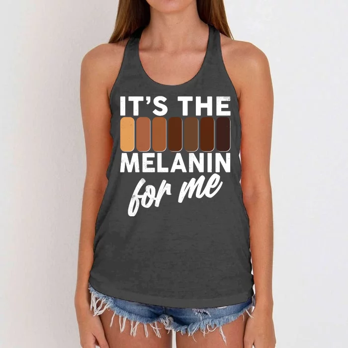 It's The Melanin For Me Skin Tones Women's Knotted Racerback Tank