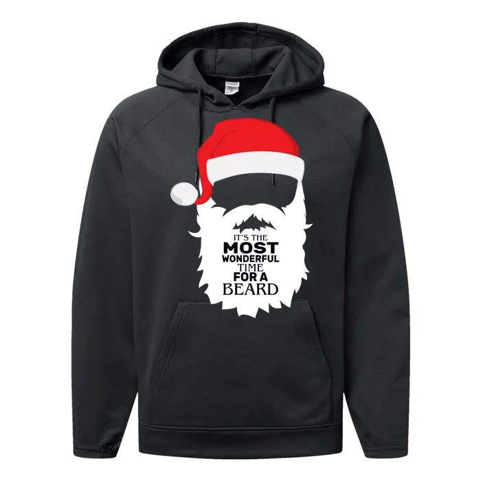 It's the Most Wonderful Time For a Beard Performance Fleece Hoodie