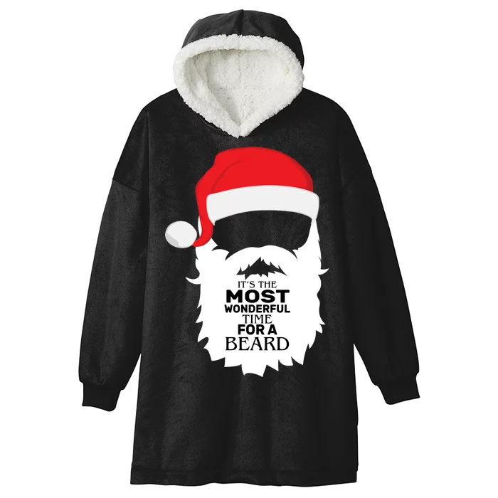 It's the Most Wonderful Time For a Beard Hooded Wearable Blanket