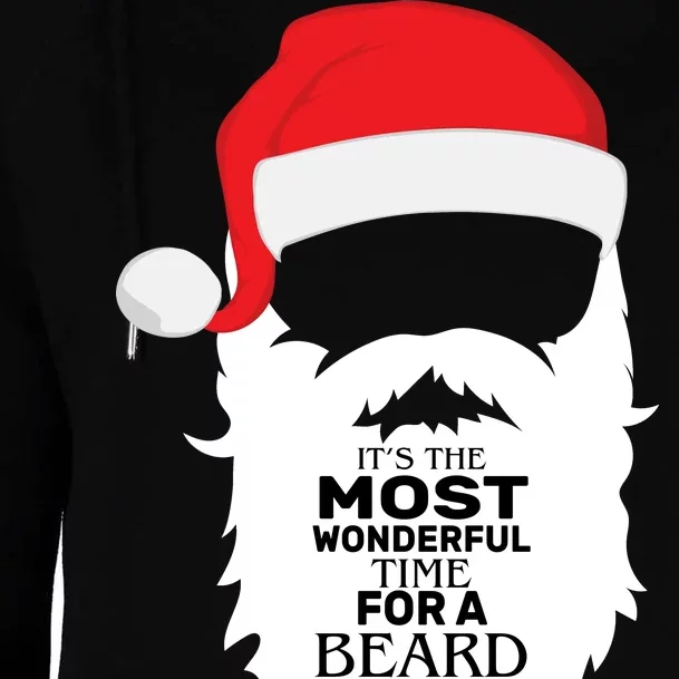 It's the Most Wonderful Time For a Beard Womens Funnel Neck Pullover Hood