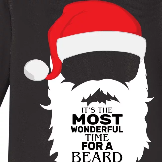 It's the Most Wonderful Time For a Beard Baby Long Sleeve Bodysuit