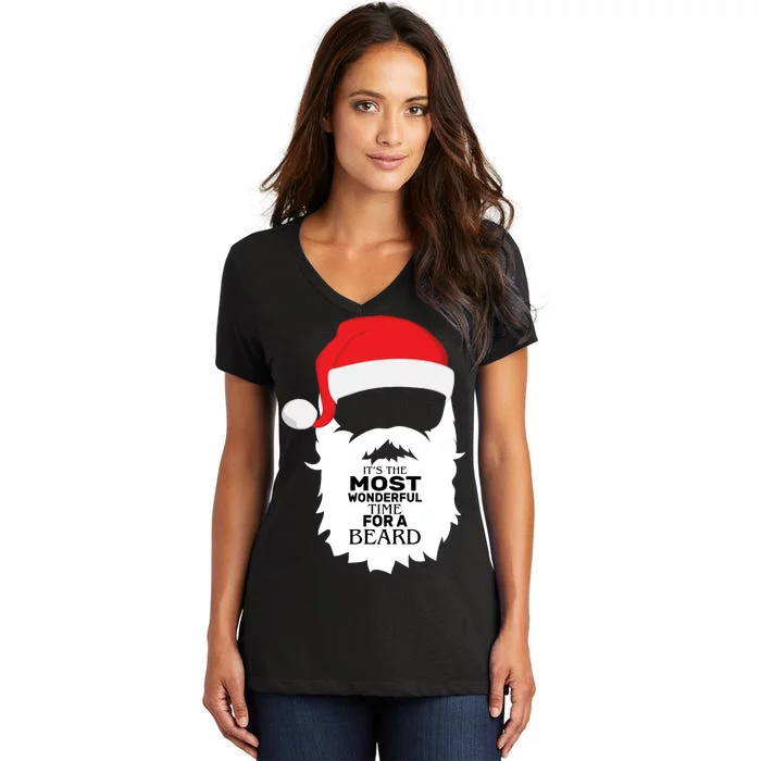 It's the Most Wonderful Time For a Beard Women's V-Neck T-Shirt