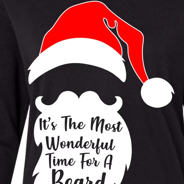 It's The Most Wonderful Time for a Beard Funny Christmas Womens Cotton Relaxed Long Sleeve T-Shirt