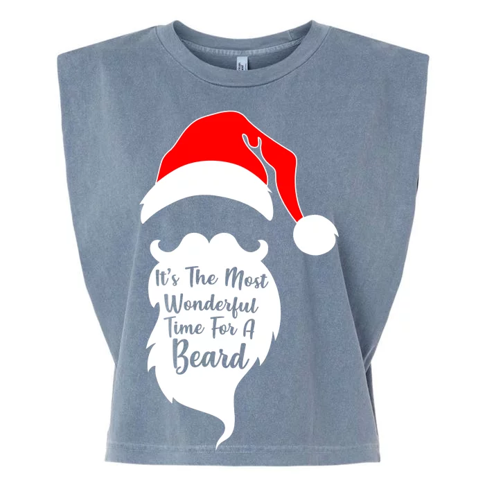 It's The Most Wonderful Time for a Beard Funny Christmas Garment-Dyed Women's Muscle Tee