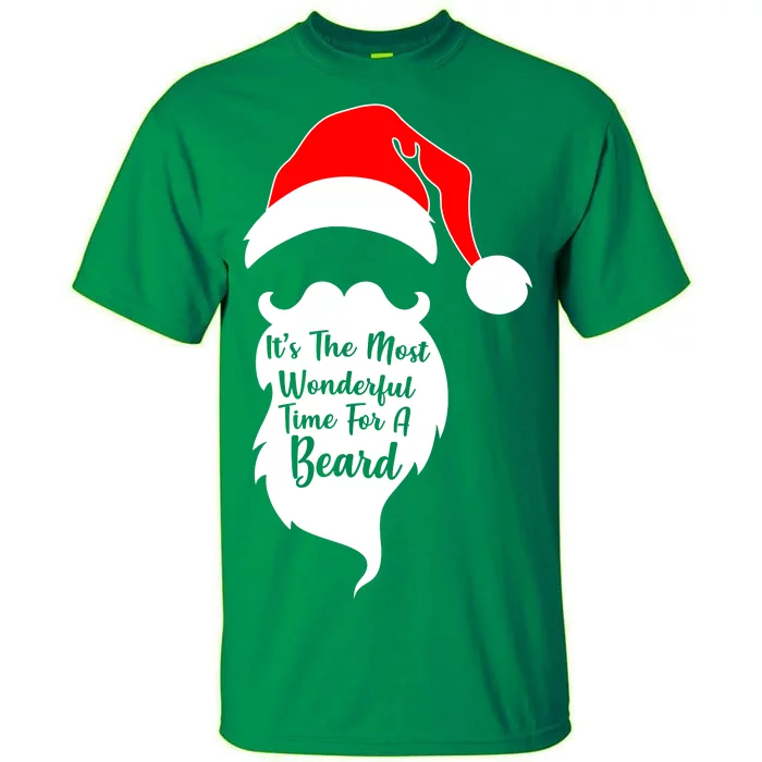 It's The Most Wonderful Time for a Beard Funny Christmas Tall T-Shirt