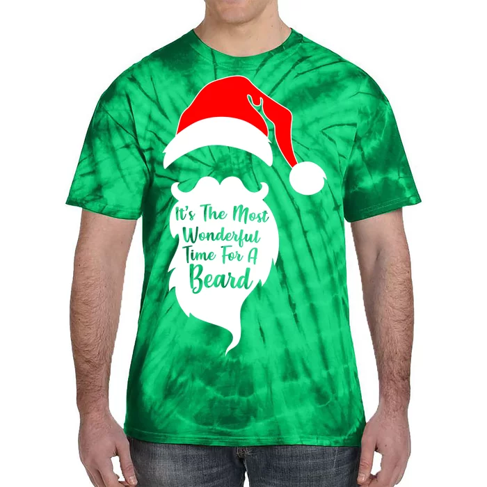 It's The Most Wonderful Time for a Beard Funny Christmas Tie-Dye T-Shirt