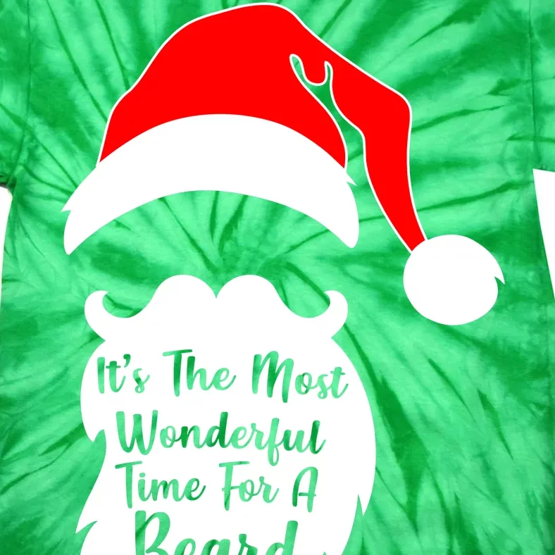 It's The Most Wonderful Time for a Beard Funny Christmas Tie-Dye T-Shirt