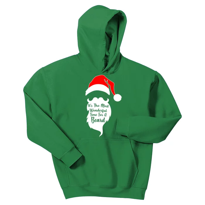 It's The Most Wonderful Time for a Beard Funny Christmas Kids Hoodie