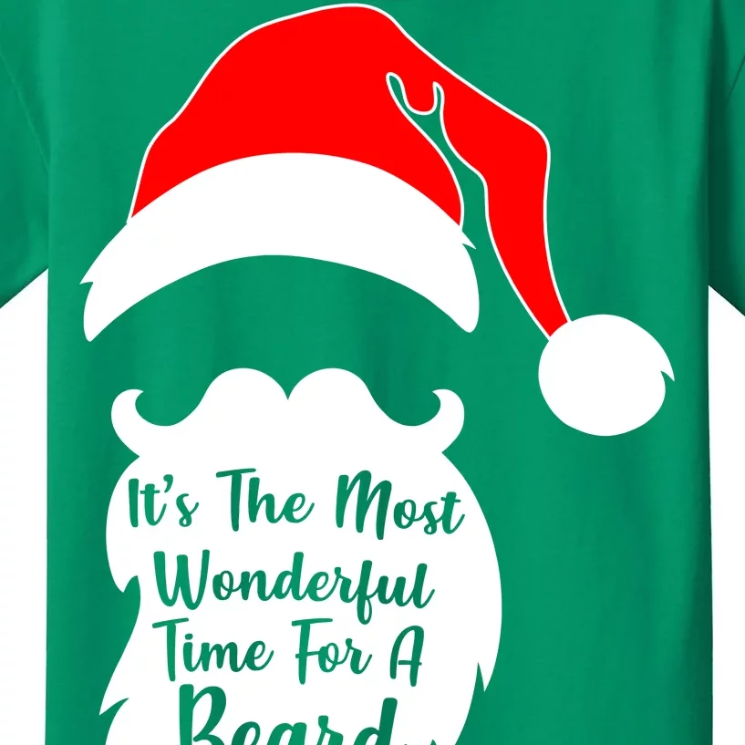 It's The Most Wonderful Time for a Beard Funny Christmas Kids T-Shirt