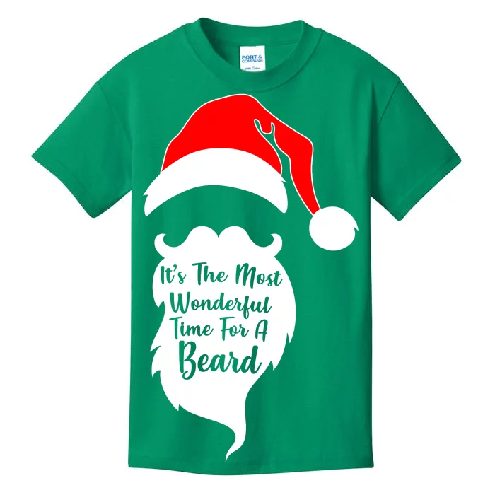 It's The Most Wonderful Time for a Beard Funny Christmas Kids T-Shirt