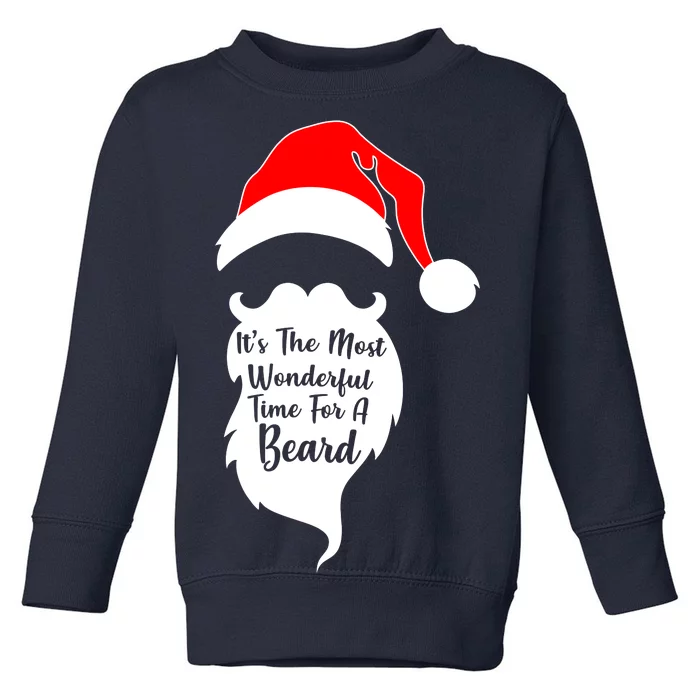 It's The Most Wonderful Time for a Beard Funny Christmas Toddler Sweatshirt