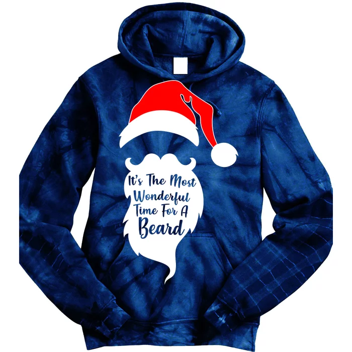 It's The Most Wonderful Time for a Beard Funny Christmas Tie Dye Hoodie