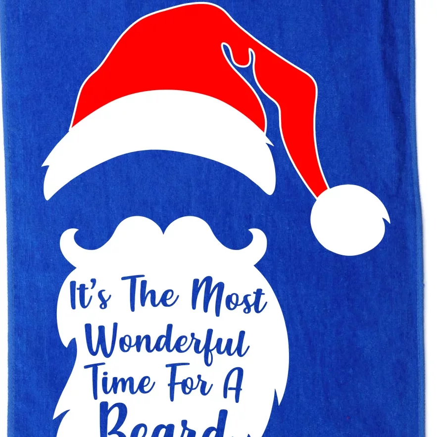 It's The Most Wonderful Time for a Beard Funny Christmas Platinum Collection Golf Towel