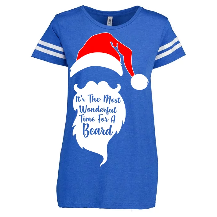 It's The Most Wonderful Time for a Beard Funny Christmas Enza Ladies Jersey Football T-Shirt