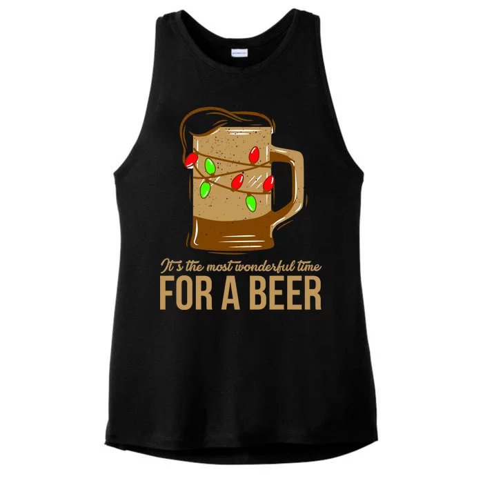 It's The Most Wonderful Time For A Beer Ladies Tri-Blend Wicking Tank